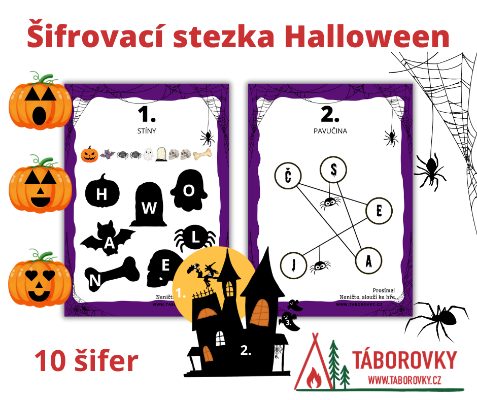 Halloweenská stezka plná šifer vhodná pro větší děti